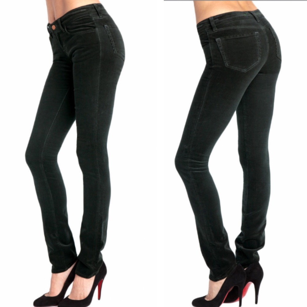 J BRAND Black Cigarette Leg Corduroy Pants Sz 28